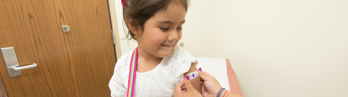 child getting a plaster