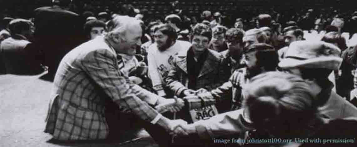 john stott and crowd