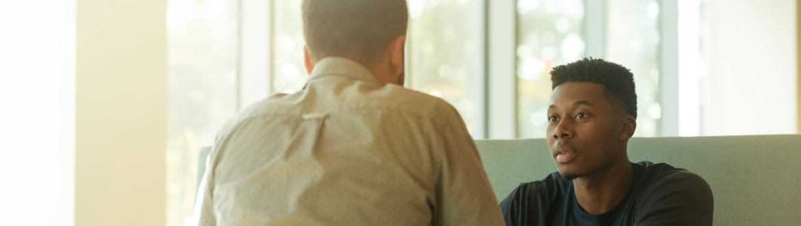 Two men having a conversation