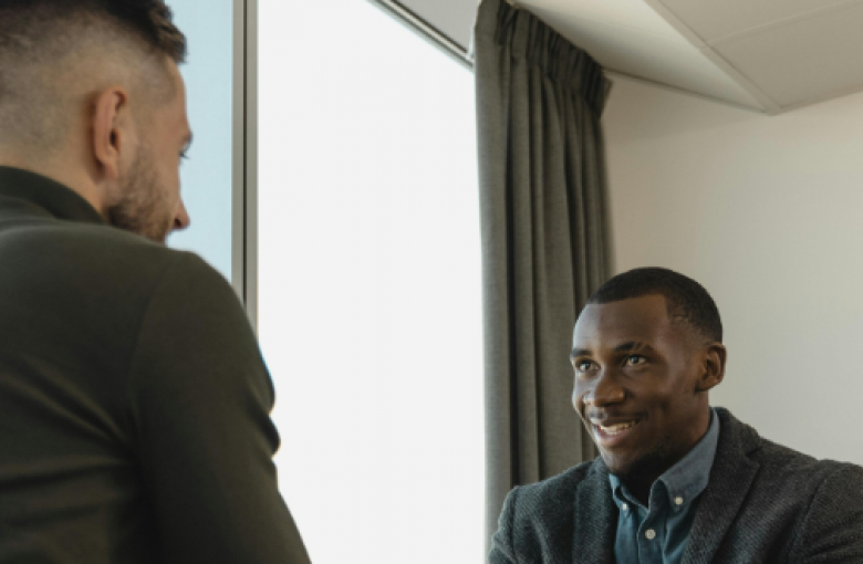 men talking