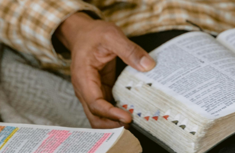 family reading the bible