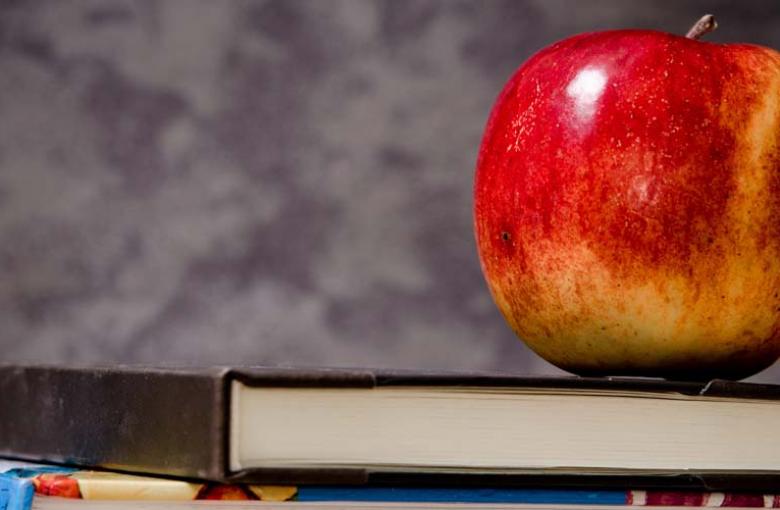 fruit and books