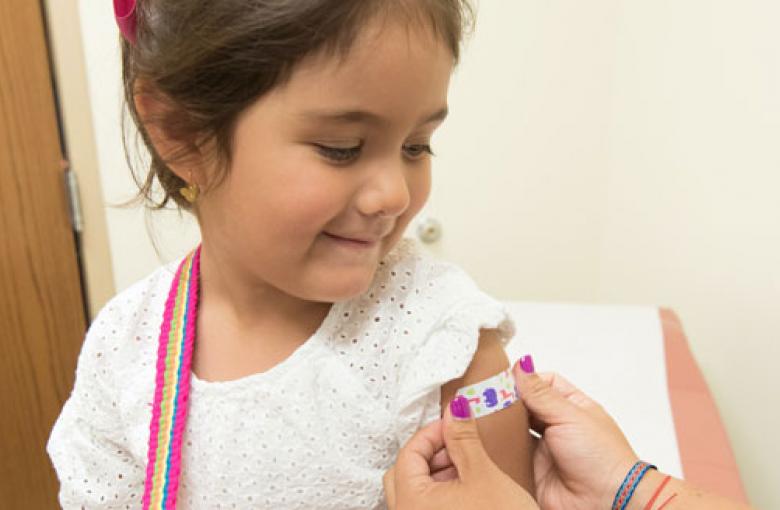 child getting a plaster