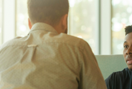 Two men having a conversation