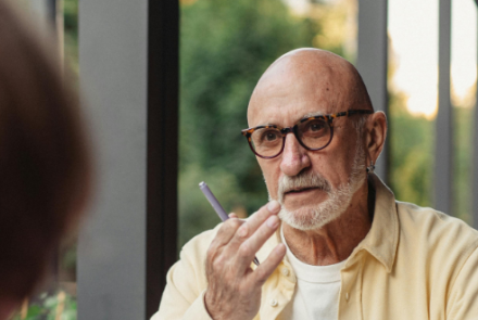 older people talking